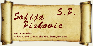 Sofija Pisković vizit kartica